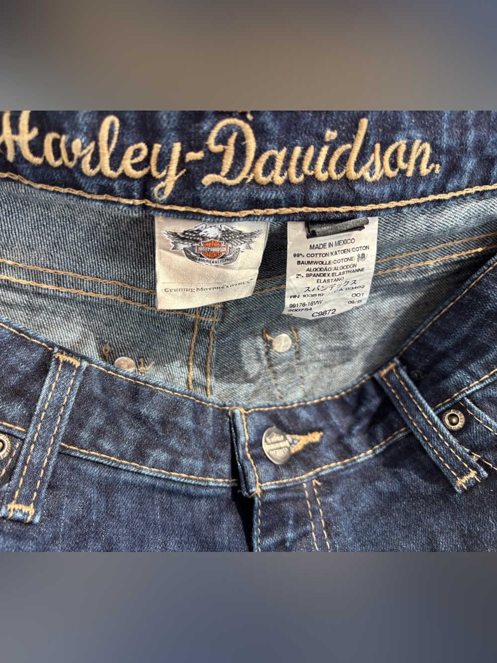 Harley-Davidson Men's Dark Indigo Relaxed Jeans